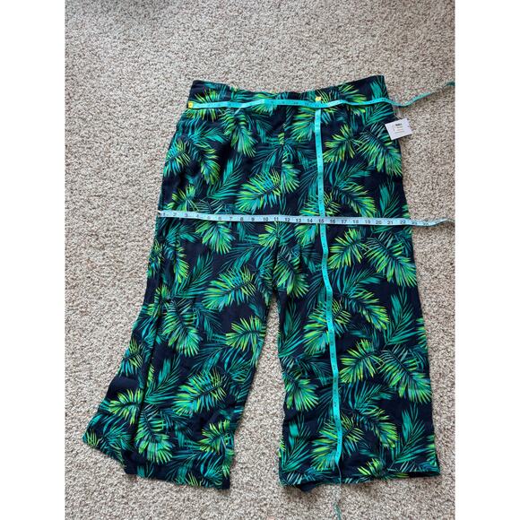 Soft Surroundings Capri Pants, Linen Blend; size XL, Tropical Print, NWT - Picture 3 of 10